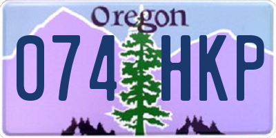 OR license plate 074HKP