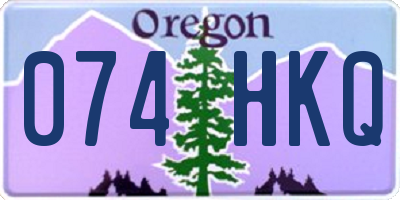 OR license plate 074HKQ