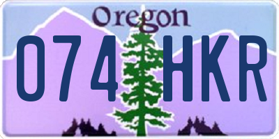 OR license plate 074HKR