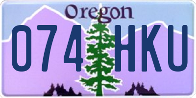OR license plate 074HKU