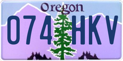 OR license plate 074HKV