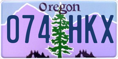 OR license plate 074HKX