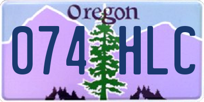 OR license plate 074HLC