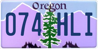 OR license plate 074HLI