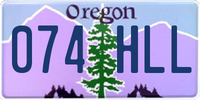 OR license plate 074HLL
