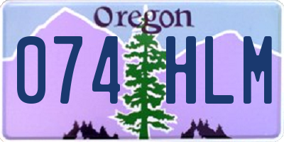 OR license plate 074HLM