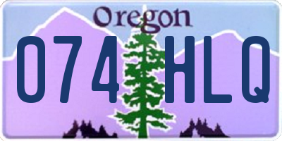 OR license plate 074HLQ