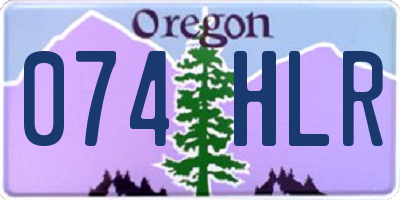 OR license plate 074HLR