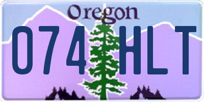 OR license plate 074HLT