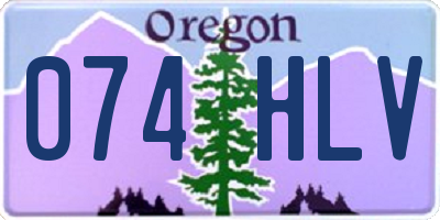 OR license plate 074HLV