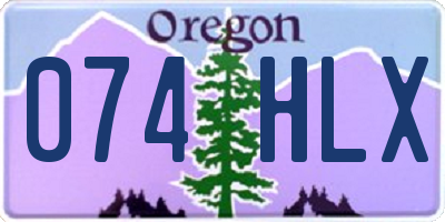 OR license plate 074HLX