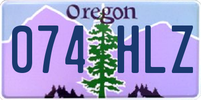 OR license plate 074HLZ