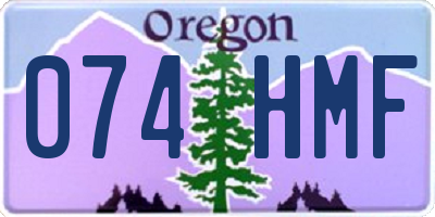 OR license plate 074HMF