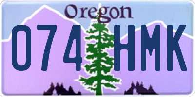 OR license plate 074HMK