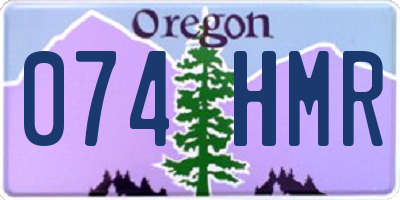 OR license plate 074HMR