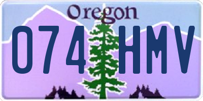 OR license plate 074HMV