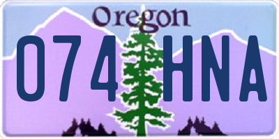 OR license plate 074HNA