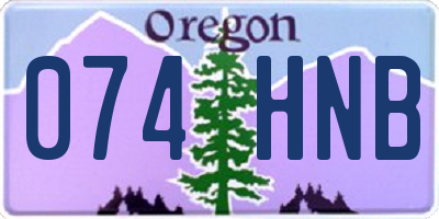 OR license plate 074HNB
