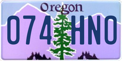 OR license plate 074HNO