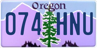 OR license plate 074HNU