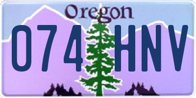 OR license plate 074HNV