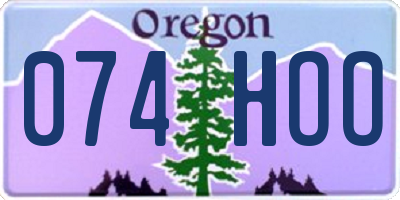 OR license plate 074HOO