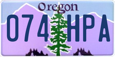 OR license plate 074HPA