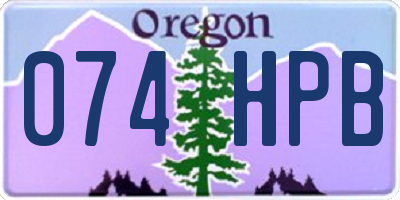 OR license plate 074HPB