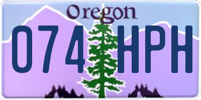 OR license plate 074HPH