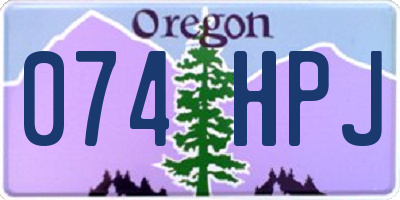 OR license plate 074HPJ