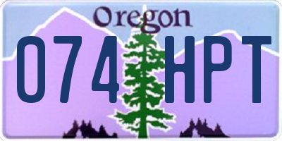 OR license plate 074HPT