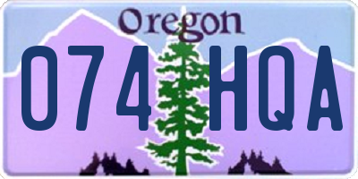OR license plate 074HQA