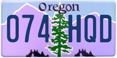 OR license plate 074HQD