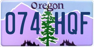 OR license plate 074HQF