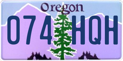 OR license plate 074HQH