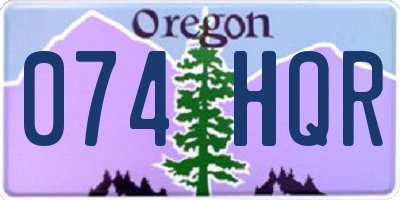 OR license plate 074HQR