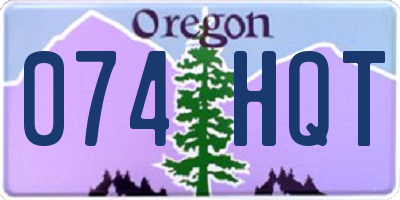 OR license plate 074HQT