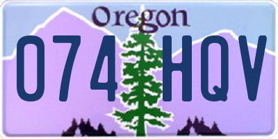 OR license plate 074HQV