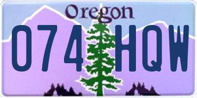 OR license plate 074HQW