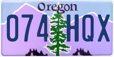 OR license plate 074HQX