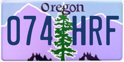 OR license plate 074HRF