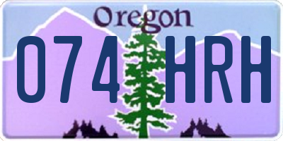 OR license plate 074HRH