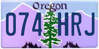 OR license plate 074HRJ
