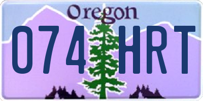 OR license plate 074HRT