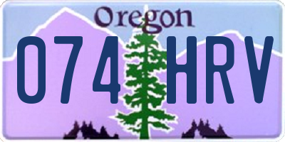 OR license plate 074HRV