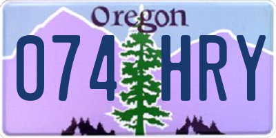 OR license plate 074HRY