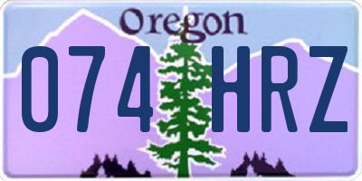 OR license plate 074HRZ