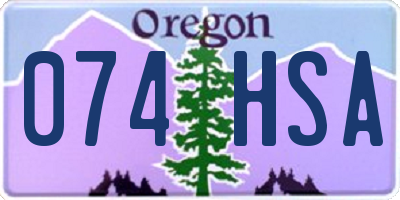 OR license plate 074HSA