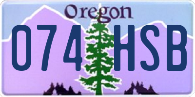 OR license plate 074HSB