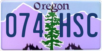 OR license plate 074HSC